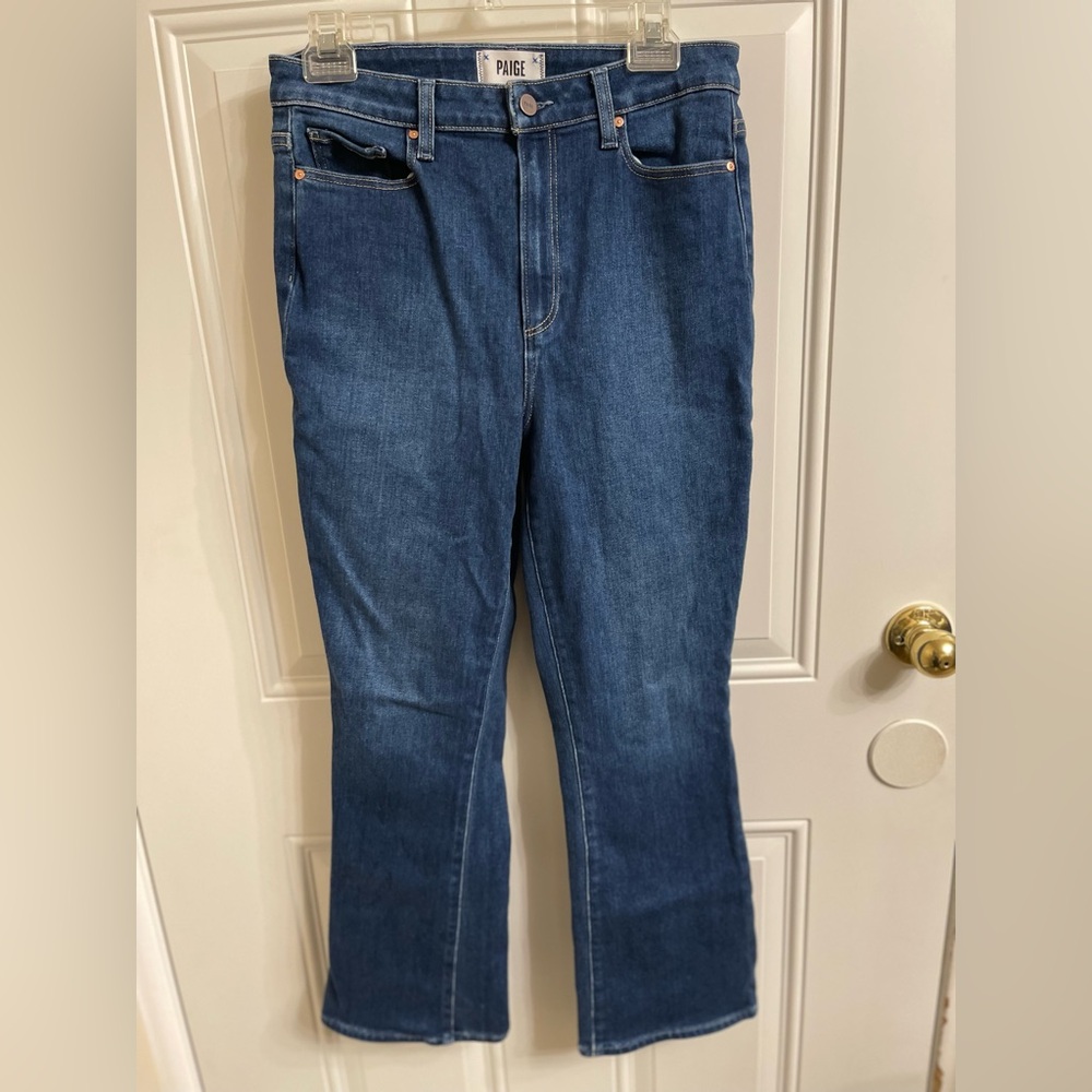 PAIGE Claudine High-Rise Ankle Flare Jeans – Medium Wash